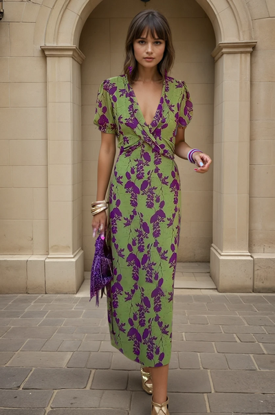 Lison | Women's long dress with floral print