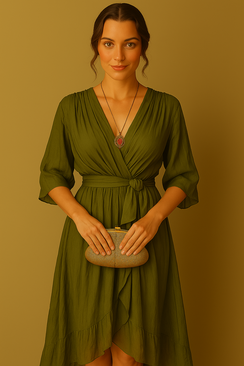 Esperance | V-neck chiffon dress