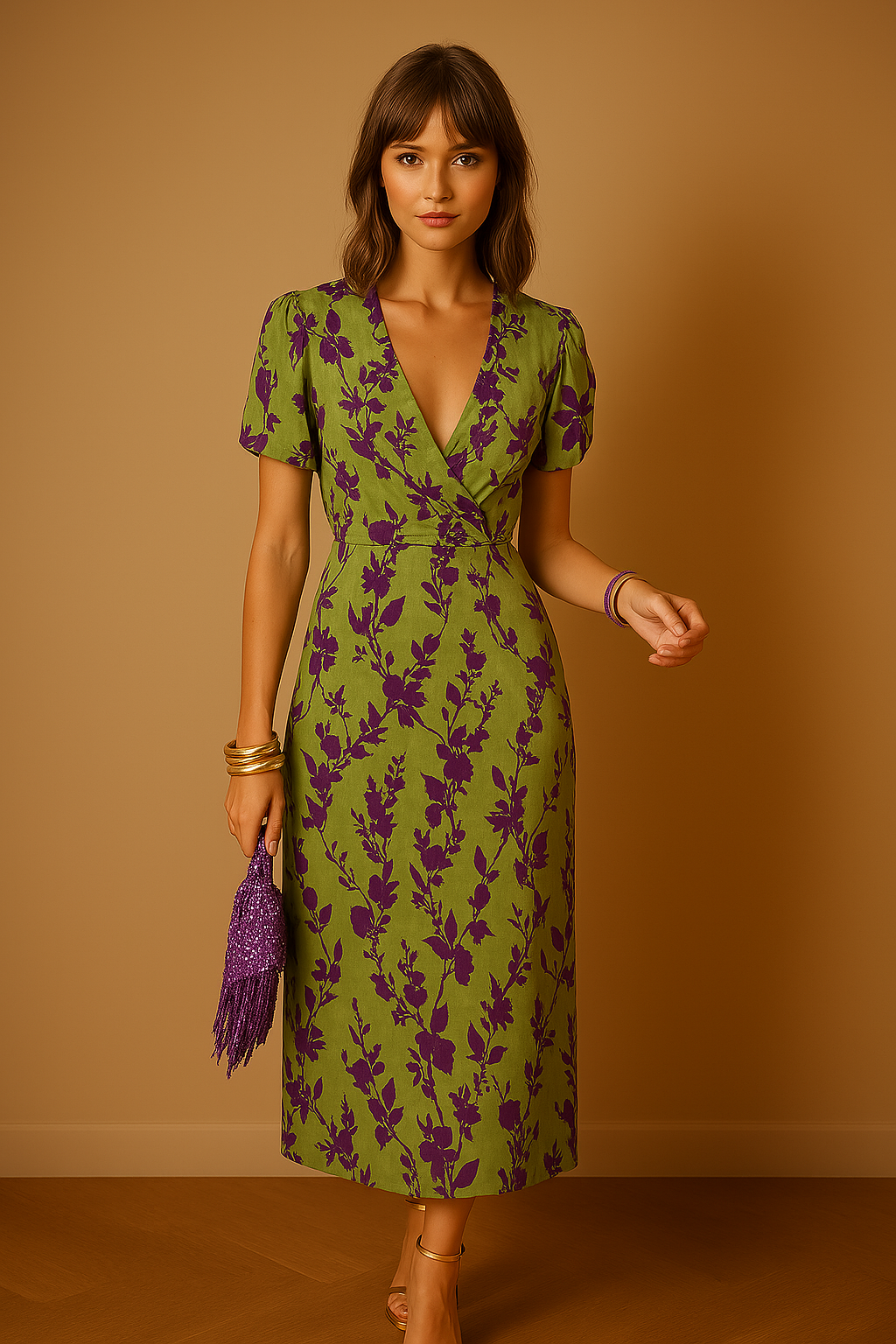 Lison | Women's long dress with floral print