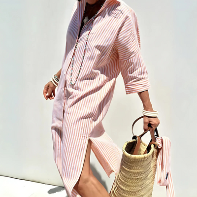 Ellie | Striped Shirt Dress
