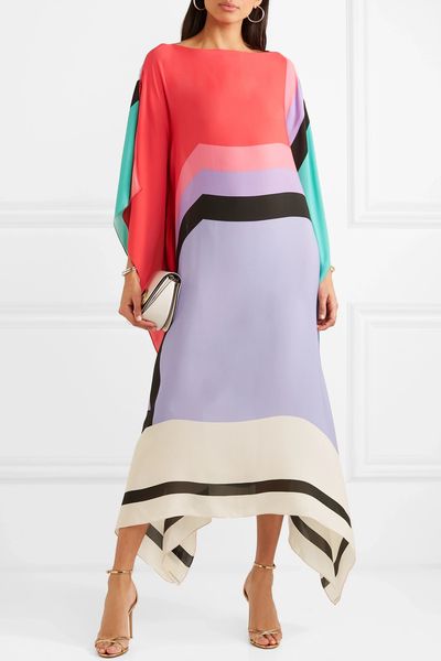 Harrieti - Flowing graphic kaftan dress