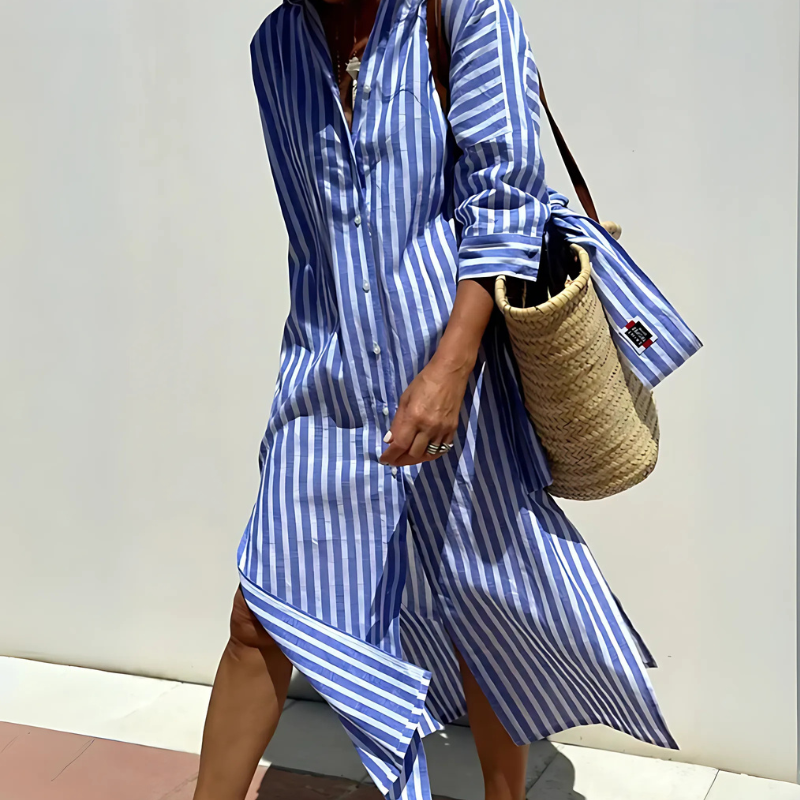 Ellie | Striped Shirt Dress