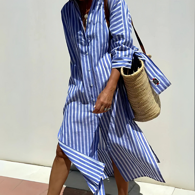 Ellie | Striped Shirt Dress