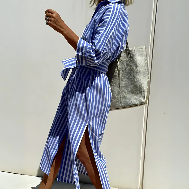 Ellie | Striped Shirt Dress