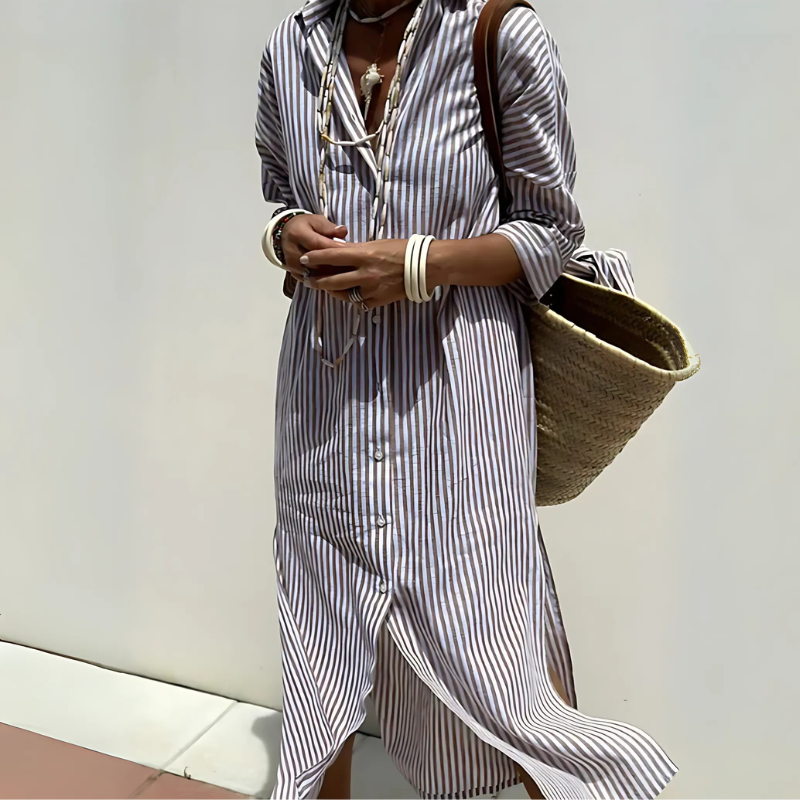 Ellie | Striped Shirt Dress