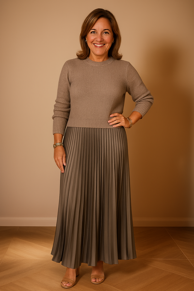 Claire - Elegant 2-in-1 Sweater Dress