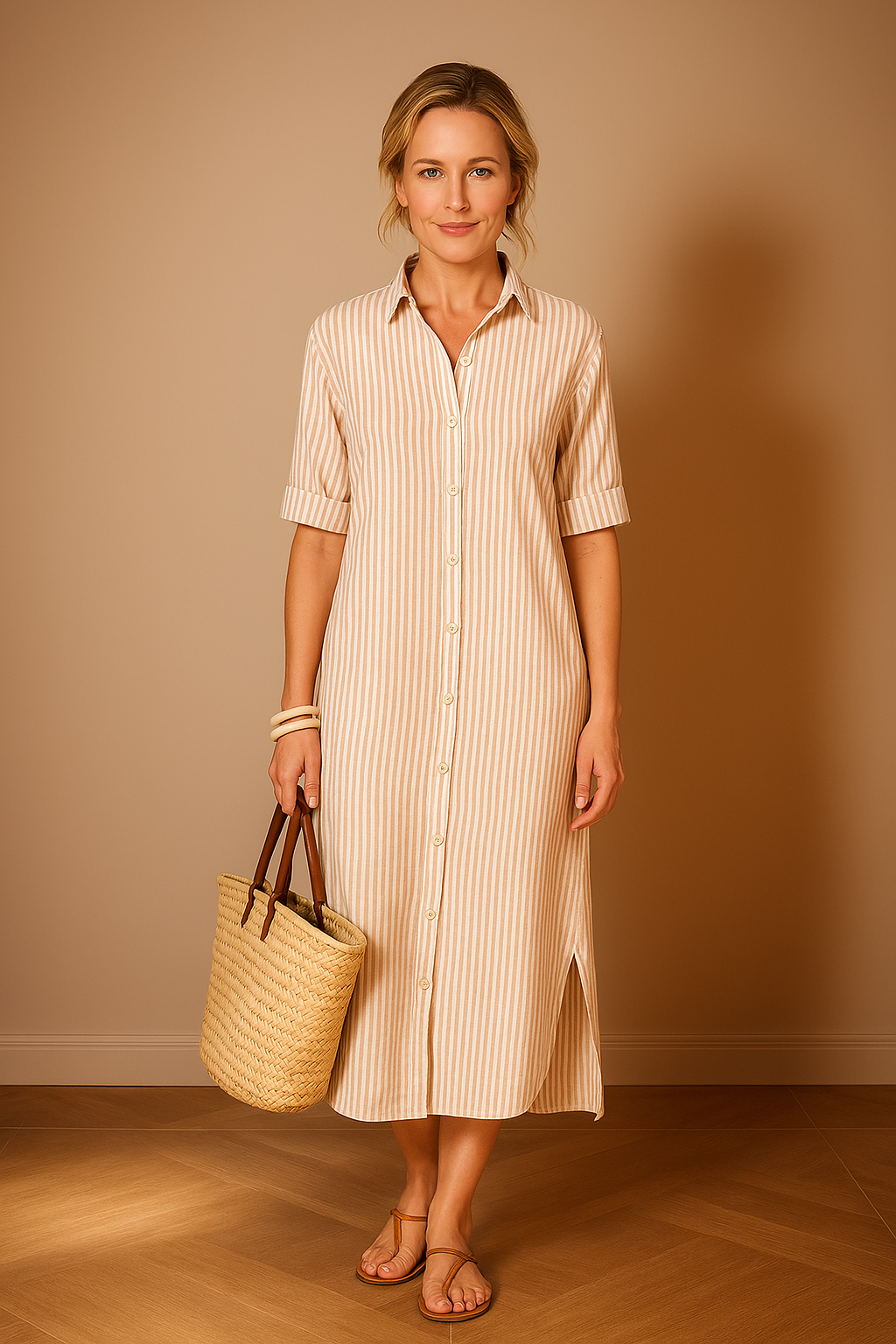 Ellie | Striped Shirt Dress