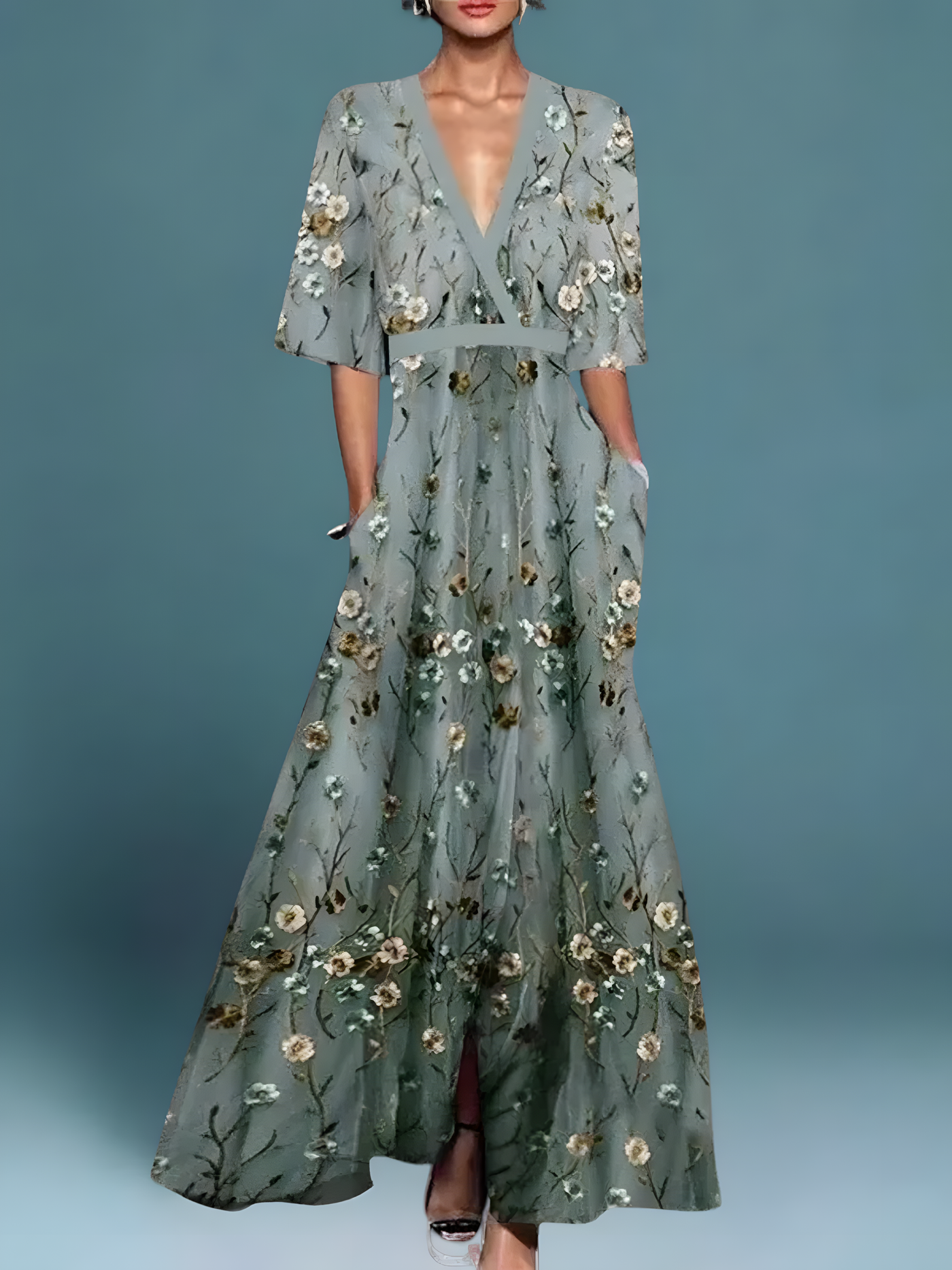 Laure | Elegant Floral Wrap Dress