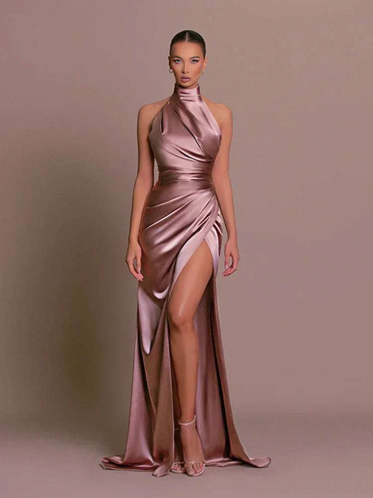 Cleo | Sleek Slit Gown