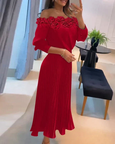 Aria - Stunning Off Shoulder Maxi Dress