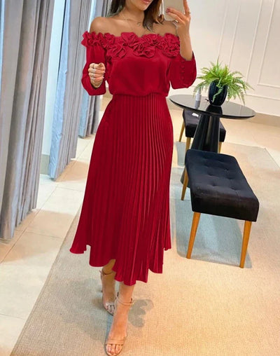 Aria - Stunning Off Shoulder Maxi Dress