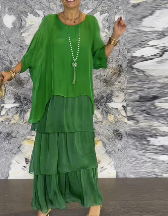 Caroline | Loose Crew Neck Maxi Dress