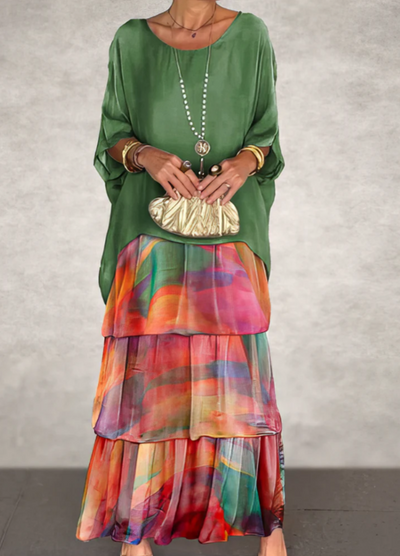 Caroline | Loose Crew Neck Maxi Dress