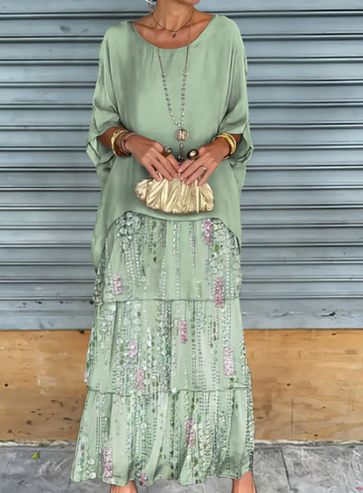 Caroline | Loose Crew Neck Maxi Dress