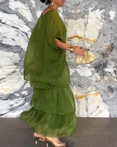 Caroline | Loose Crew Neck Maxi Dress