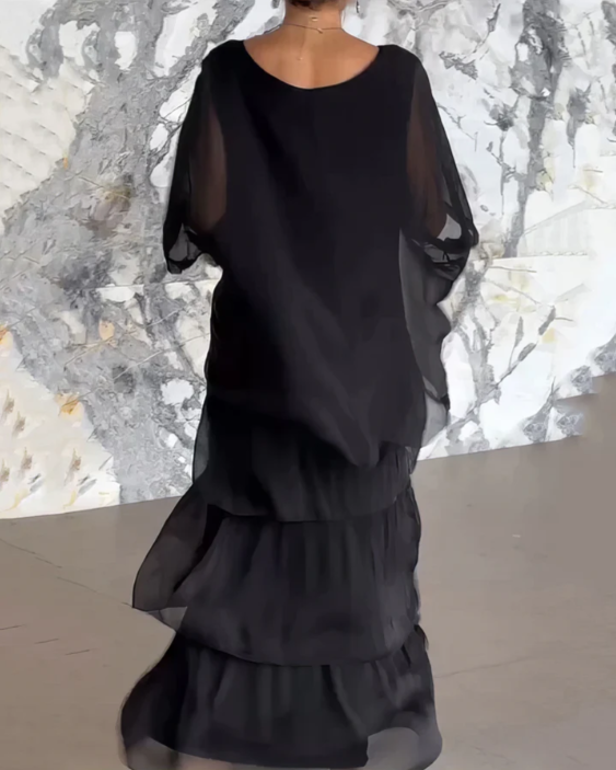 Caroline | Loose Crew Neck Maxi Dress