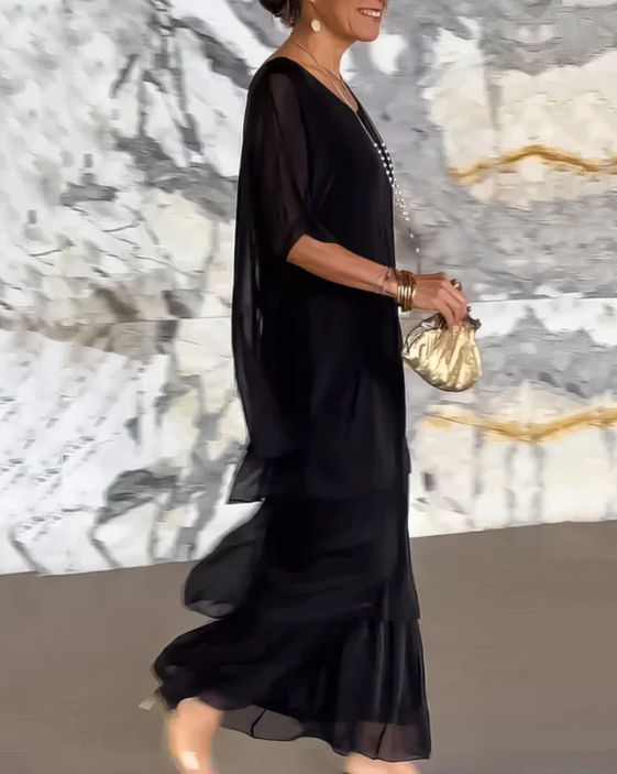 Caroline | Loose Crew Neck Maxi Dress