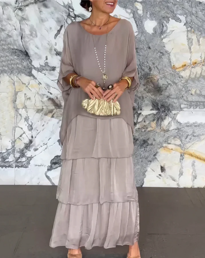 Caroline | Loose Crew Neck Maxi Dress