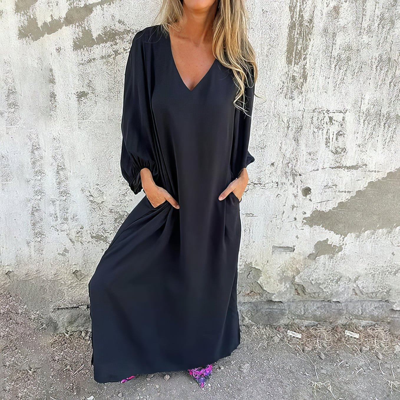 Pearl | Long Boho Dress with Pockets