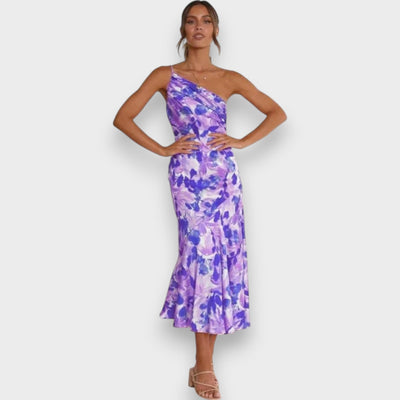 Maisie - One shoulder floral midi dress