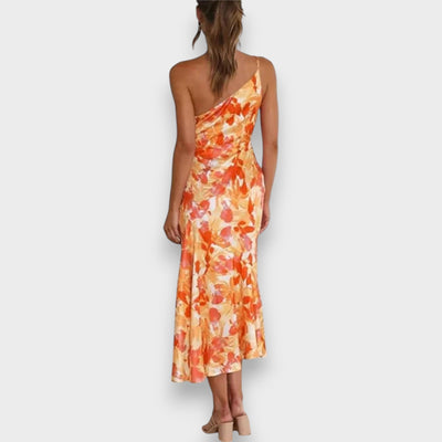 Maisie - One shoulder floral midi dress
